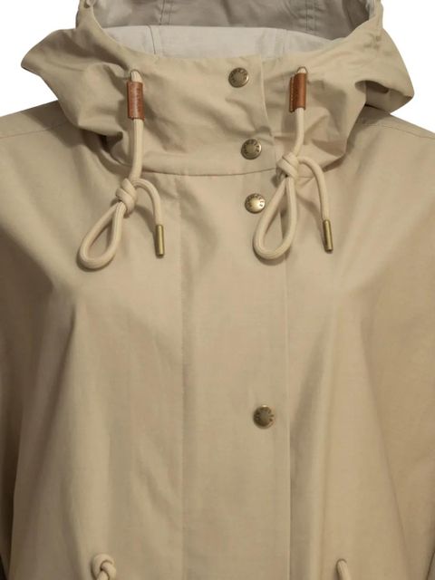 Moncler Brunnera hooded drawstring coat - Neutrals