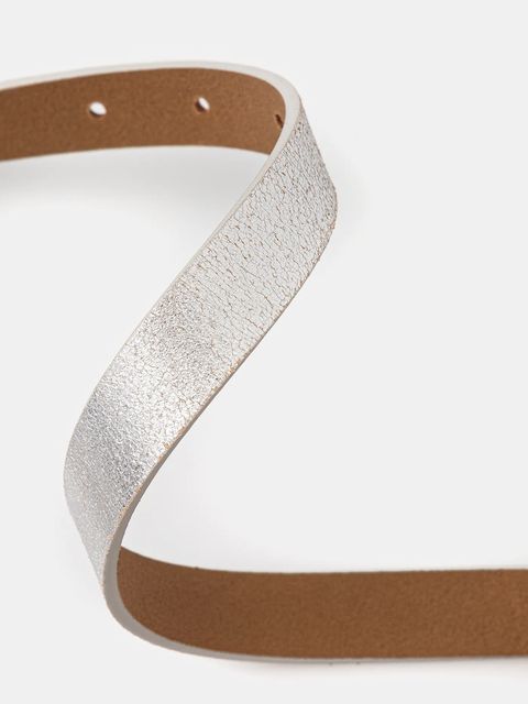 Tommy Jeans pasek skórzany damski kolor srebrny AW0AW17917 - zdjęcie produktu nr 2