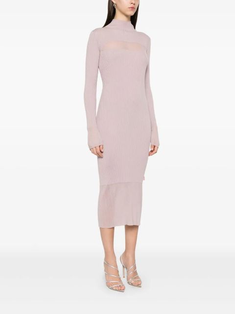 Diesel ribbed-knit midi dress - Pink - zdjęcie produktu nr 2