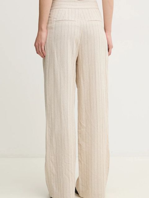 Hoss Intropia spodnie z domieszką lnu