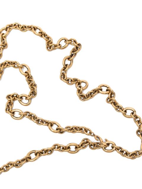 Saint Laurent logo-detail chain belt - Gold