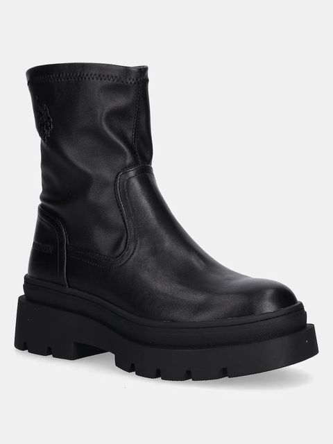 U.S. Polo Assn. botki SHONA002 damskie kolor czarny na platformie lekko ocieplone SHONA002W/EY1 - zdjęcie produktu nr 1