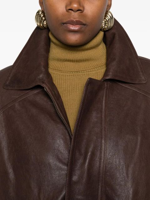 Saint Laurent leather jacket - Brown