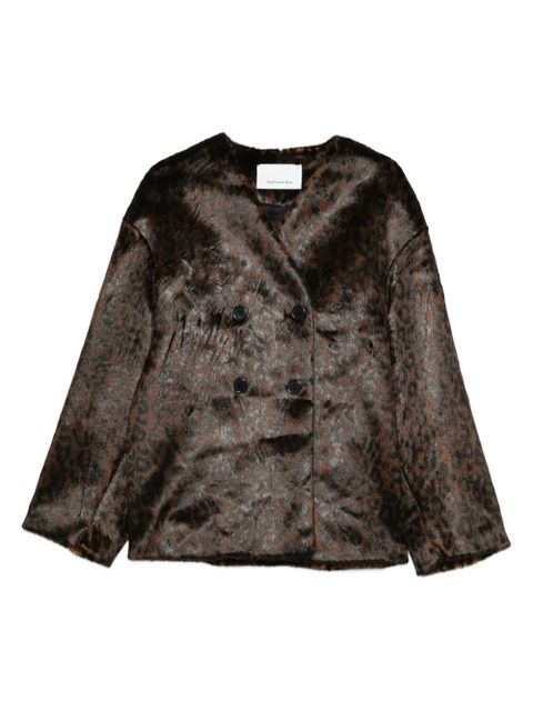 The Frankie Shop Valentina leopard-pattern jacket - Brown