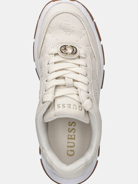 Guess sneakersy BERRETT2 damskie kolor beżowy FLFBRT PEL12