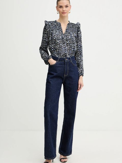 Morgan bluzka damska kolor niebieski wzorzysta OGRAPHY