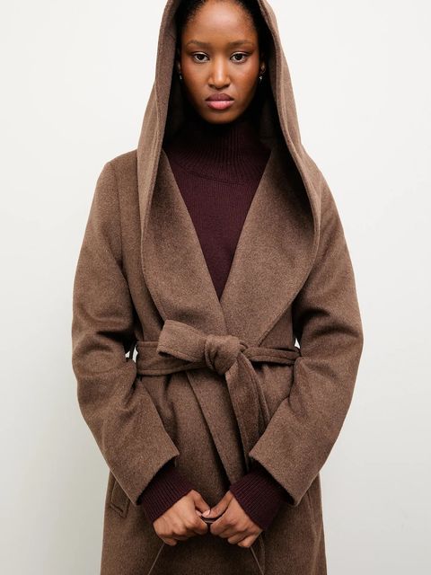 Answear.LAB płaszcz wełniany kolor brązowy