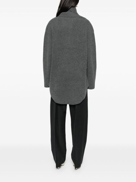 TOTEME attached-scarf sweater - Grey