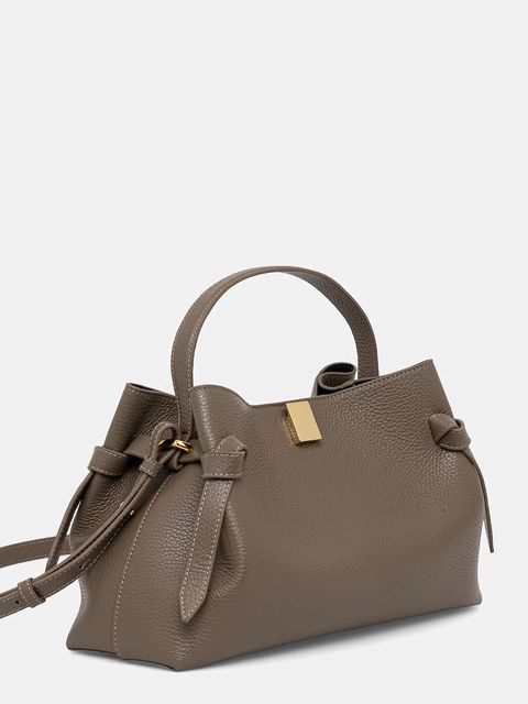 Yuzefi torebka skórzana GYOZA kolor szary YUZSS25-HB-GZ-L052 - zdjęcie produktu nr 2