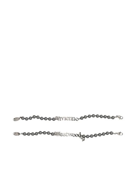 Vivienne Westwood Emilio orb beaded bracelet - Silver