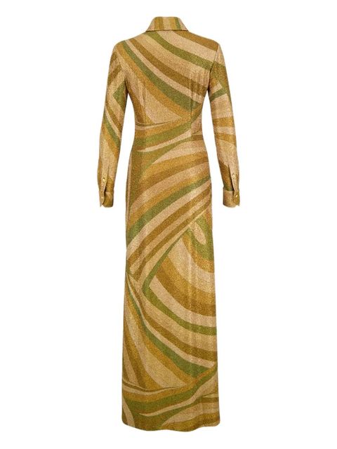 PUCCI buttoned print maxi dress - Gold