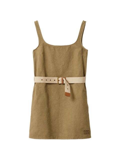 Miu Miu mini scoop-neck dress - Brown - zdjęcie produktu nr 1