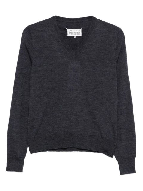 Maison Margiela V-neck sweater - Blue - zdjęcie produktu nr 1