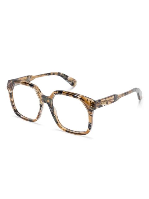 Chloé Eyewear square-frame glasses - Brown - zdjęcie produktu nr 2
