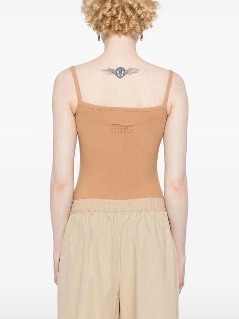 MM6 Maison Margiela numbers-motif bodysuit - Neutrals
