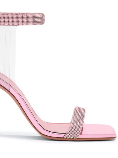 Amina Muaddi Rih 95mm crystal-embellished sandals - Pink - zdjęcie produktu nr 2
