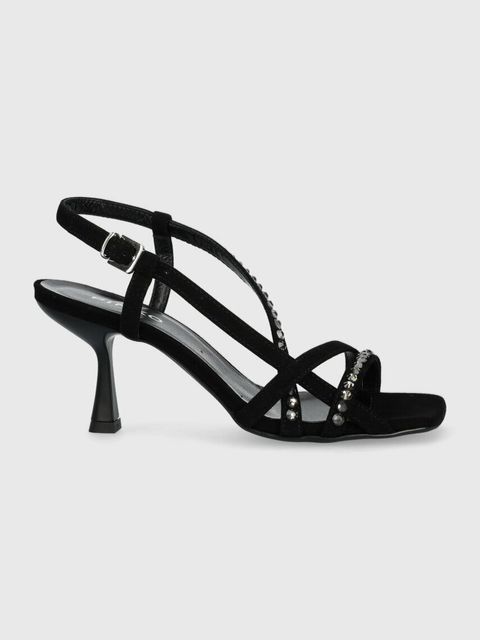 Pinko sandały zamszowe Anais kolor czarny 100670 A0NZ Z99 - zdjęcie produktu nr 1