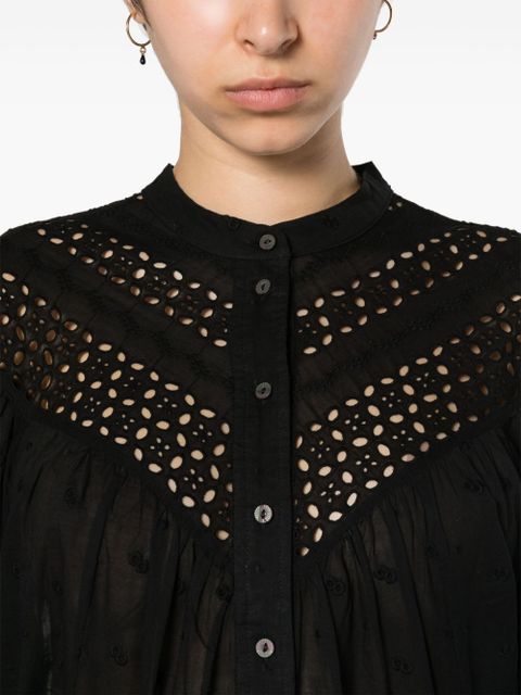 MARANT ÉTOILE Safi broderie-anglaise shirt - Black