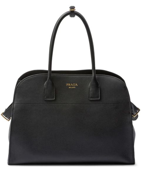 Prada large leather tote bag - Black - zdjęcie produktu nr 1