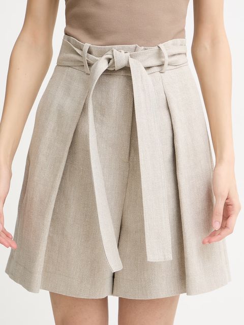 BOSS szorty damskie z lnem Tojuna - zdjęcie produktu nr 1