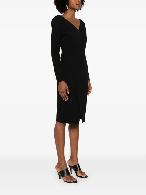 FENDI long-sleeve midi dress - Black