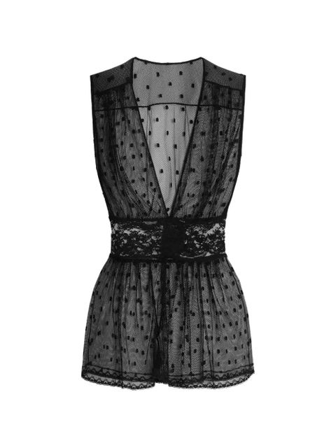 Dolce & Gabbana lace polka-dot top - Black - zdjęcie produktu nr 1