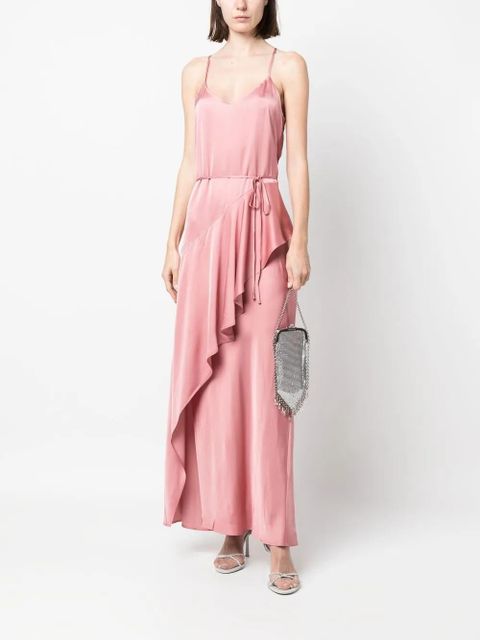 TWINSET satin-finish long dress - Pink - zdjęcie produktu nr 2