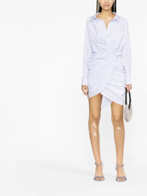 Alexander Wang striped asymmetric shirt dress - White - zdjęcie produktu nr 2