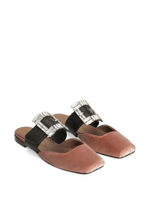 Dolce & Gabbana crystal-buckle slippers - Neutrals - zdjęcie produktu nr 2