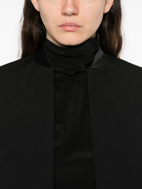 Max Mara Tesoro satin-trim jacket - Black
