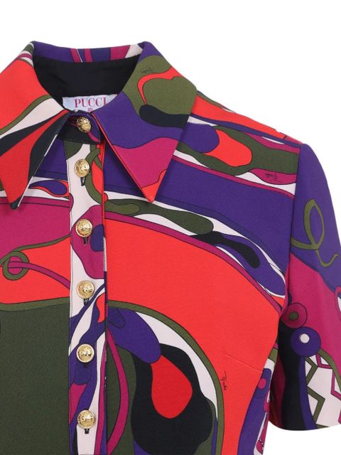 PUCCI abstract-print collared dress