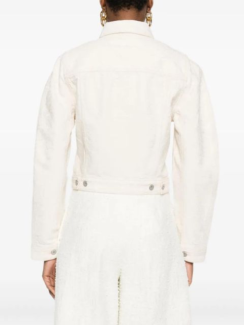 Jacquemus Le Ovalo de-Nîmes cropped jacket - Neutrals