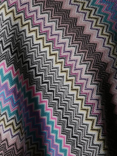 Missoni chevron fringed poncho - Purple - zdjęcie produktu nr 2