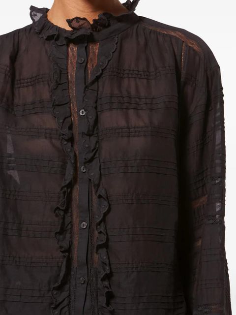 MARANT ÉTOILE Peline ruffled shirt - Black