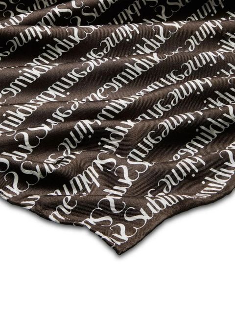 Tory Burch T Monogram Sublime neckerchief - Brown - zdjęcie produktu nr 2