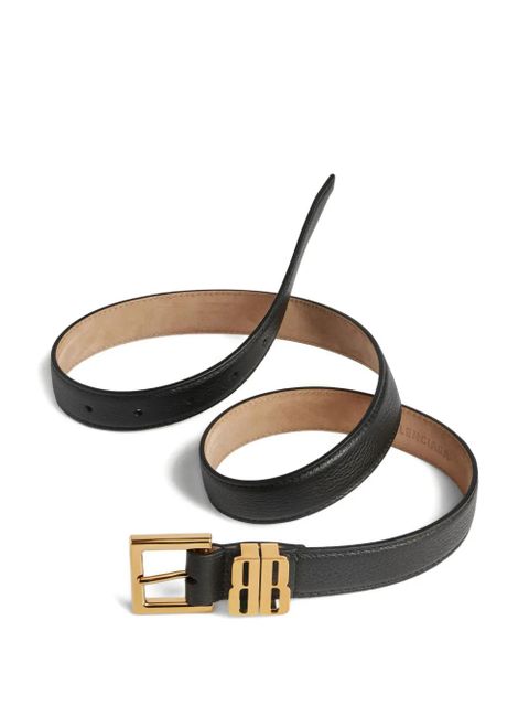 Balenciaga BB Editor leather belt - Black - zdjęcie produktu nr 1