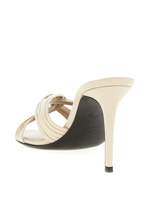 Giuseppe Zanotti Clandestino leather heeled sandals - Neutrals