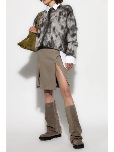 The Attico jacquard-knit sweater - Grey