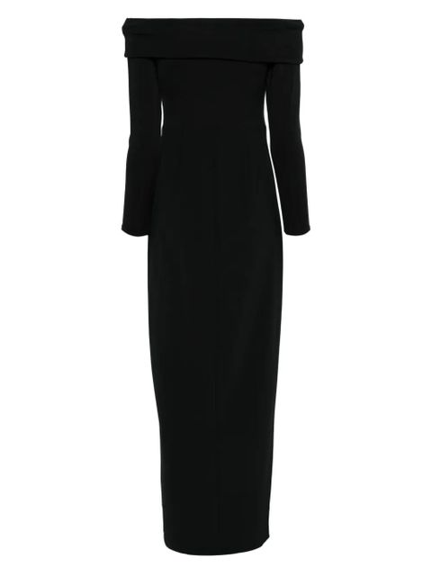 Lauren Ralph Lauren off-shoulder draped dress - Black