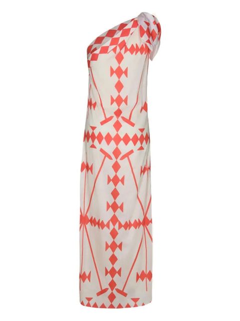 Johanna Ortiz Seaweed one-shoulder geometric dress - Neutrals