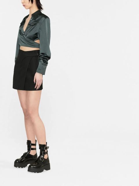 AMBUSH cropped wrap shirt - Green