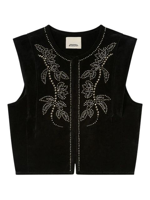 ISABEL MARANT Poppy studded gilet - Black - zdjęcie produktu nr 1