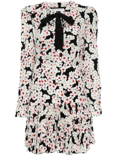 Alessandra Rich daisy-print silk dress - Black - zdjęcie produktu nr 1