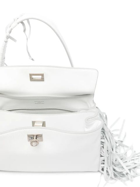 Balenciaga small Rodeo fringed tote bag - White