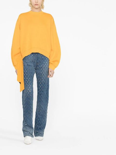 The Attico asymmetric-hem sweatshirt - Orange