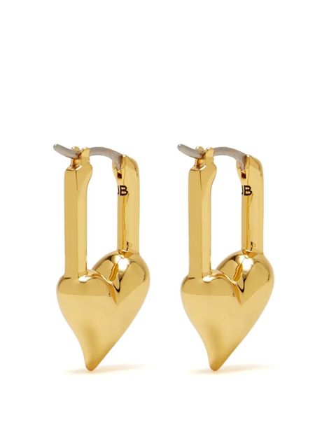 Jenny Bird Padlock Heart drop earrings - Gold - zdjęcie produktu nr 2