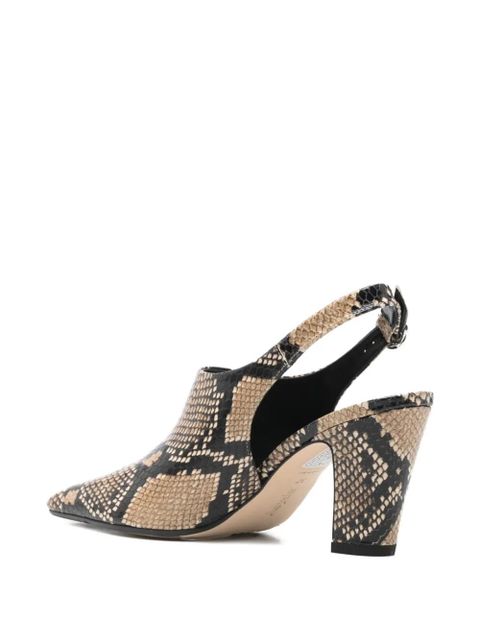 Aeyde slingback snakeskin sandals - Neutrals