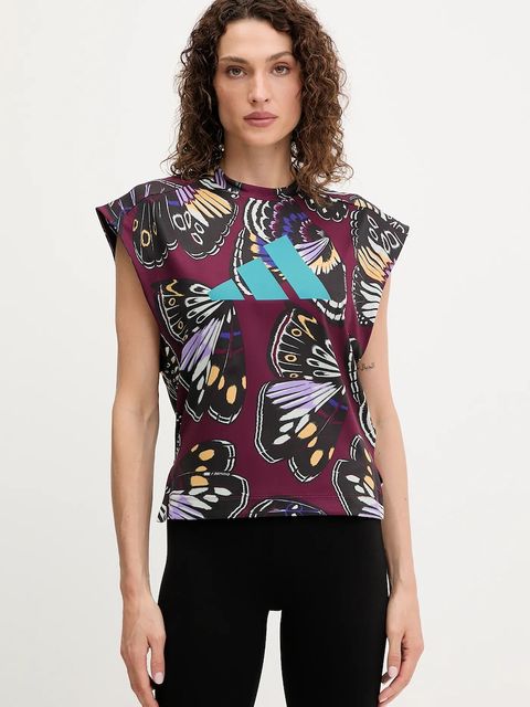 adidas Performance top treningowy x Farm Rio kolor bordowy KB5567 - zdjęcie produktu nr 1