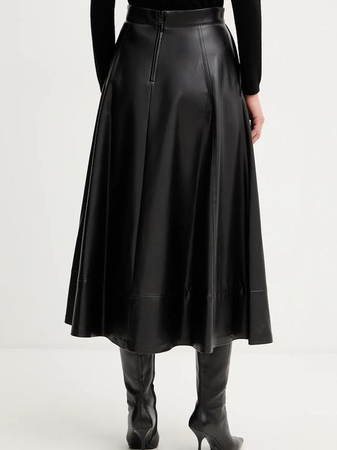 Guess spódnica DELORES kolor czarny midi rozkloszowana W5BD71 K8S30