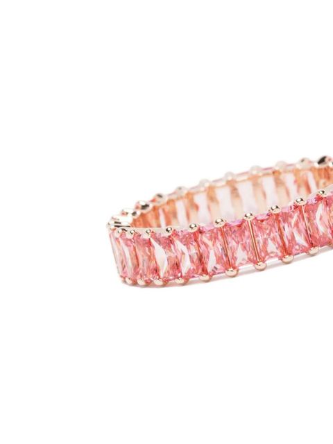 Swarovski crystal-embellished baguette ring - Pink